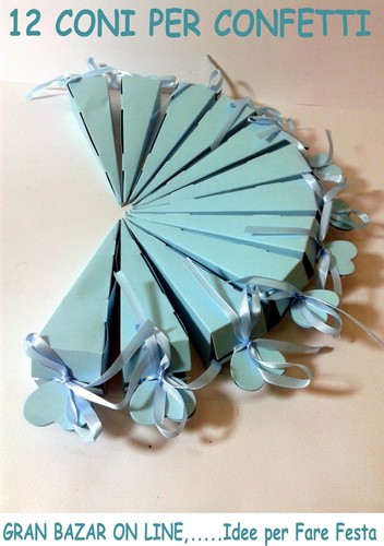 Coni cartoncino azzurro - cartoncino,