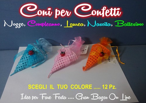 Cono per confetti - per, pz